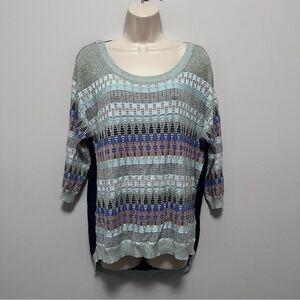 Guess Women's Pastel Striped Knit Sweater Size M